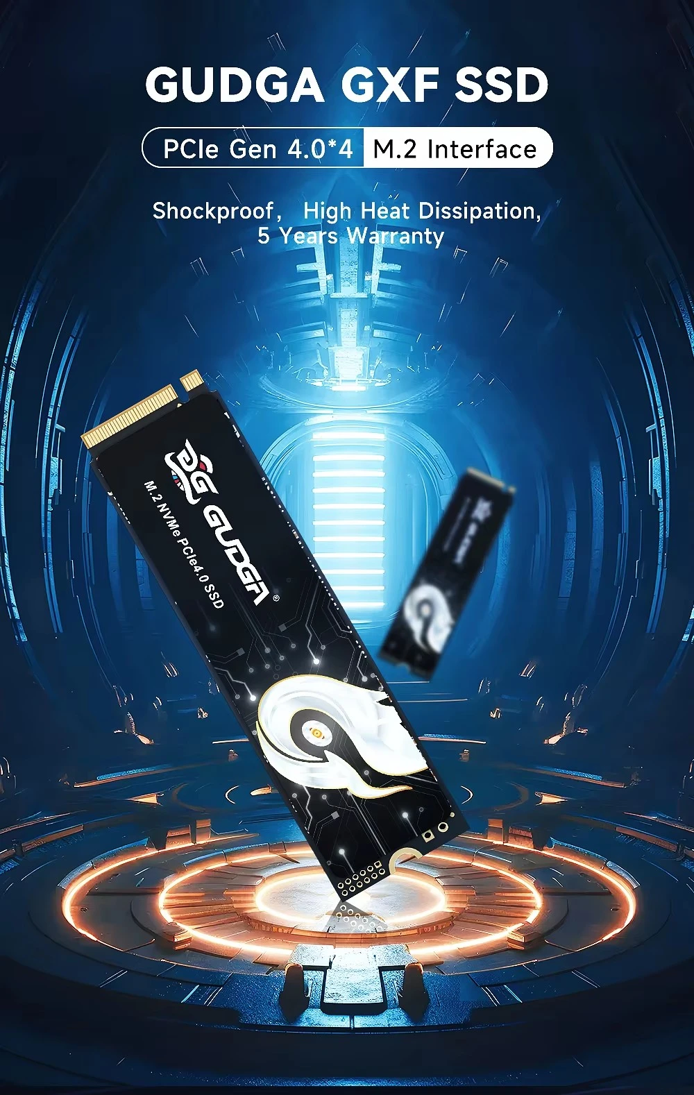 M.2 NVMe PCIE 4.0 SSD Up to 5000MB/s